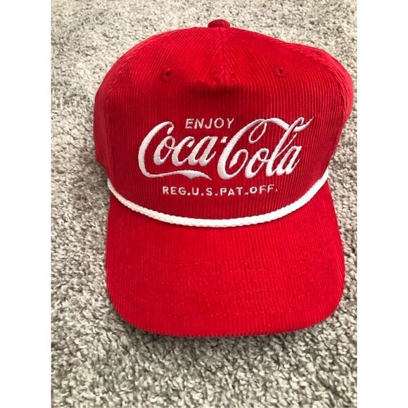 Coca-Cola Corduroy Red Snapback Hat - Picture 2 of 6